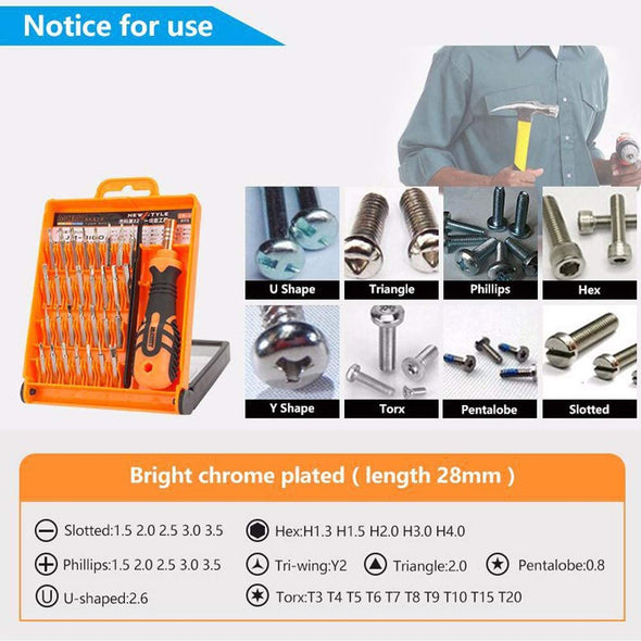 45 in 1 JM-8139 Screwdriver Set Repair Kit Opening Tools For Cellphone Computer - Tiger Parts