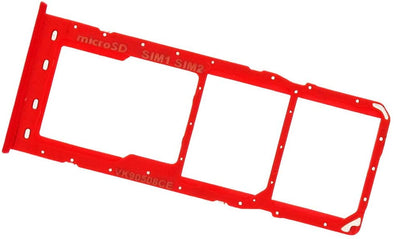 DUAL SIM CARDTRAY COMPATIBLE FOR SAMSUNG GALAXY A10 (A105) RED - Tiger Parts
