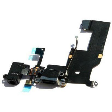 IPhone 5 Black Lightning Dock/Headphone Jack/Microphone Connector Flex Cable - Tiger Parts