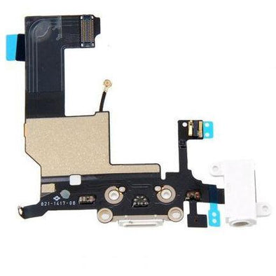 IPhone 5 White Lightning Dock/Headphone Jack/Microphone Connector Flex Cable - Tiger Parts