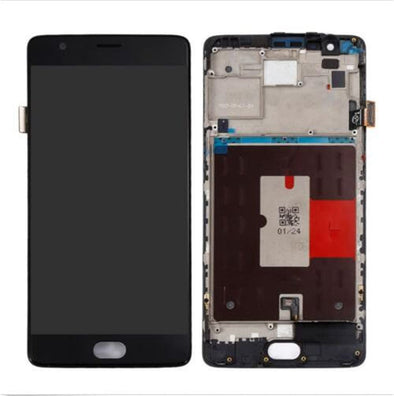 LCD ASSEMBLY WITHOUT FRAME COMPATIBLE FOR ONEPLUS 3T (BLACK) - Tiger Parts