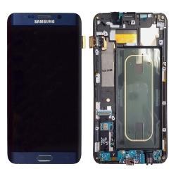 LCD + TOUCH FOR SAMSUNG S6 EDGE PLUS WITH FRAME BLUE - Tiger Parts