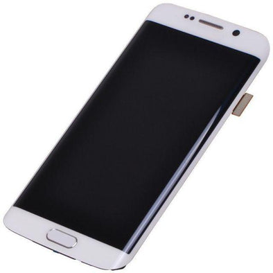 LCD + TOUCH FOR SAMSUNG S6 EDGE WITH FRAME WHITE - Tiger Parts