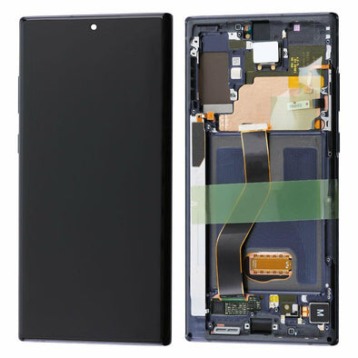 OLED ASSEMBLY WITH FRAME COMPATIBLE FOR SAMSUNG NOTE 10 (BLACK) - Tiger Parts