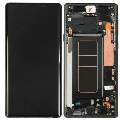 OLED ASSEMBLY WITH FRAME COMPATIBLE FOR SAMSUNG NOTE 9 (BLACK) - Tiger Parts