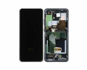 OLED ASSEMBLY WITH FRAME COMPATIBLE FOR SAMSUNG S20 ULTRA BLACK - Tiger Parts