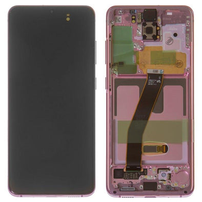 OLED ASSEMBLY WITH FRAME FOR S20 5G (CLOUD PINK) NOT FOR VERIZON - Tiger Parts