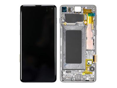 OLED ASSEMBLY WITH FRAME FOR SAMSUNG NOTE 10 PLUS / 5G (SILVER) - Tiger Parts