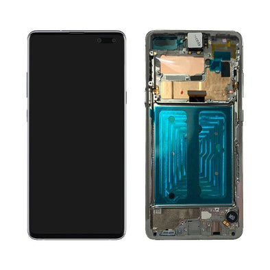 OLED ASSEMBLY WITH FRAME FOR SAMSUNG S10 5G (SILVER) - Tiger Parts