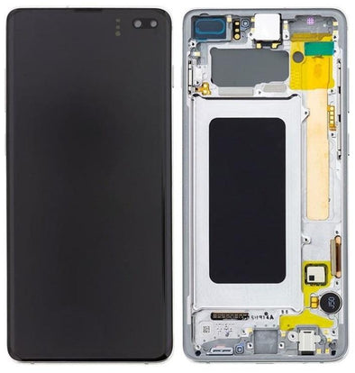 OLED ASSEMBLY WITH FRAME FOR SAMSUNG S10 PLUS (CERAMIC WHITE) - Tiger Parts