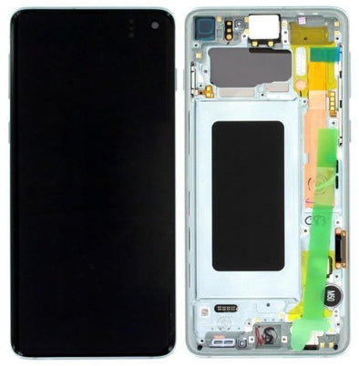 OLED ASSEMBLY WITH FRAME FOR SAMSUNG S10 PLUS (PRISM GREEN) - Tiger Parts