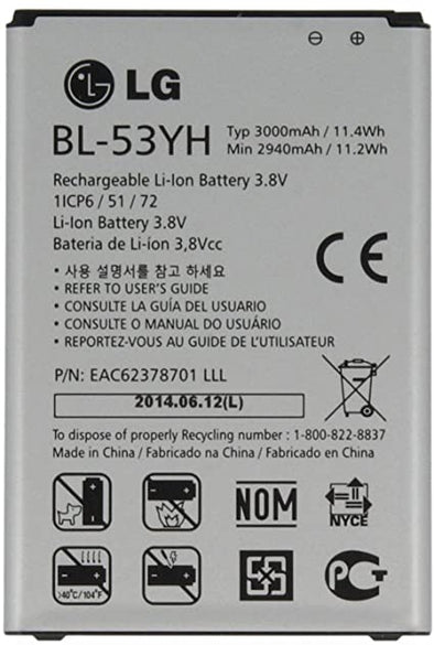 REPLACEMENT BATTERY COMPATIBLE FOR LG G3 (BL-53YH) - Tiger Parts