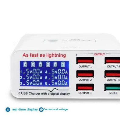 Sunshine 6 USB smart charge support QC 3.0 fast charge with digital display - Tiger Parts