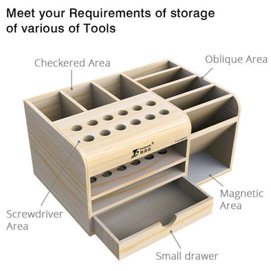 Toolguide wood container storage box Tool Stand Screwdriver Pliers Stand Rack - Tiger Parts