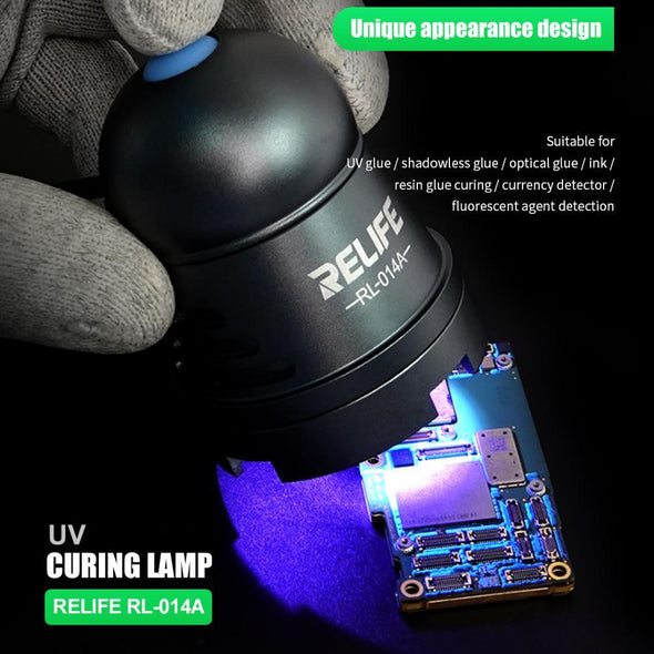 RELIFE RL014A USB UV Curing lamp Green Oil Heating Light for Mobile Phone Repair - Tiger Parts