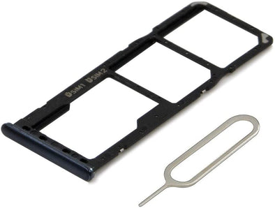 SIM TRAY COMPATIBLE FOR SAMSUNG A30S (A307) BLACK - Tiger Parts