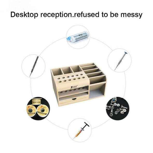Toolguide wood container storage box Tool Stand Screwdriver Pliers Stand Rack - Tiger Parts