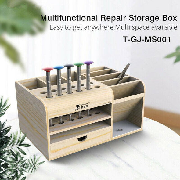 Toolguide wood container storage box Tool Stand Screwdriver Pliers Stand Rack - Tiger Parts