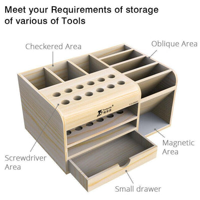 Toolguide wood container storage box Tool Stand Screwdriver Pliers Stand Rack - Tiger Parts