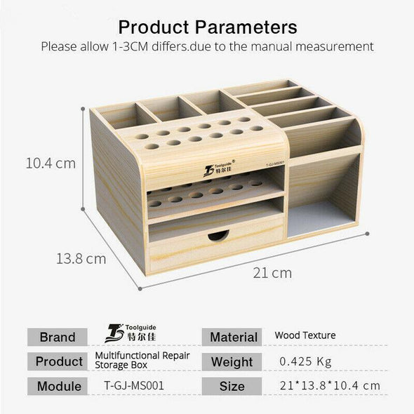 Toolguide wood container storage box Tool Stand Screwdriver Pliers Stand Rack - Tiger Parts